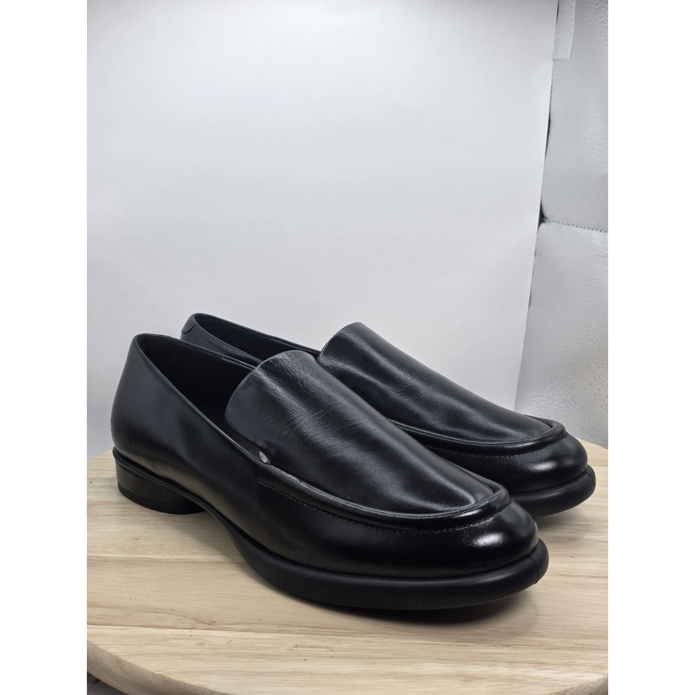 Womens Size 10 - Ecco Black Patent Leather Textile Loafer Flats Shoes - Picture 6 of 8